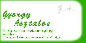 gyorgy asztalos business card